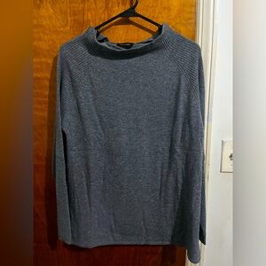 Gray 100% Cashmere Turtleneck